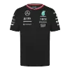 Calidad Premium Camiseta de Mercedes AMG Petronas F1 Racing Team T-Shirt Black 2024 Hombre Negro - camisetasfutbol