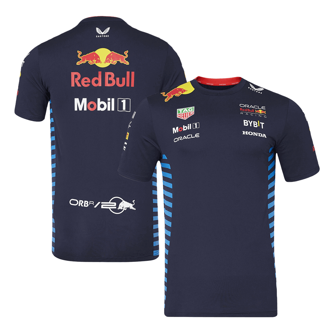 Calidad Premium Camiseta de Red Bull F1 Racing Team Set up T-Shirt - Navy Hombre Azul Profundo - camisetasfutbol