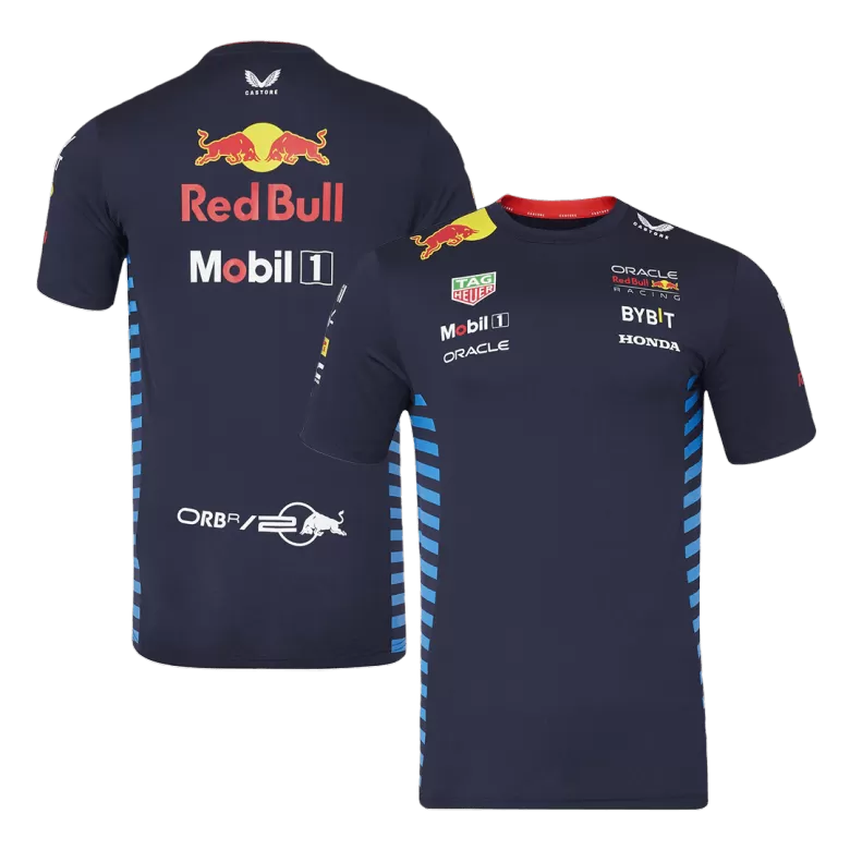 Camiseta de Oracle Red Bull F1 Racing Team T-Shirt 2024 Black Hombre Negro - camisetasfutbol