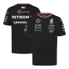 Calidad Premium Camiseta de Mercedes AMG Petronas F1 Racing Team T-Shirt Black 2024 Hombre Negro - camisetasfutbol