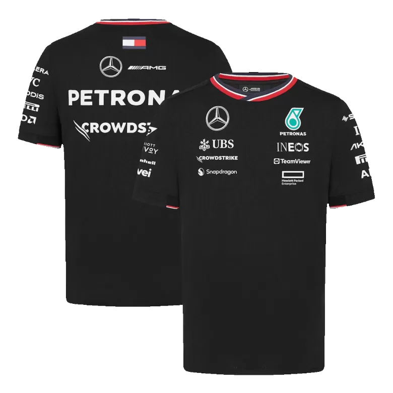 Camiseta de Mercedes AMG Petronas F1 Racing Team T-Shirt Black 2024 Hombre Negro - camisetasfutbol