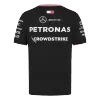 Calidad Premium Camiseta de Mercedes AMG Petronas F1 Racing Team T-Shirt Black 2024 Hombre Negro - camisetasfutbol