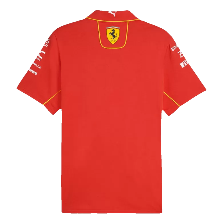 Camiseta Tipo Polo de Scuderia Ferrari F1 Racing Team Polo Red 2024 Hombre Amarillo - camisetasfutbol