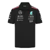 Camiseta Tipo Polo de Mercedes AMG Petronas F1 Racing Team Polo Black 2024 Hombre Negro - camisetasfutbol