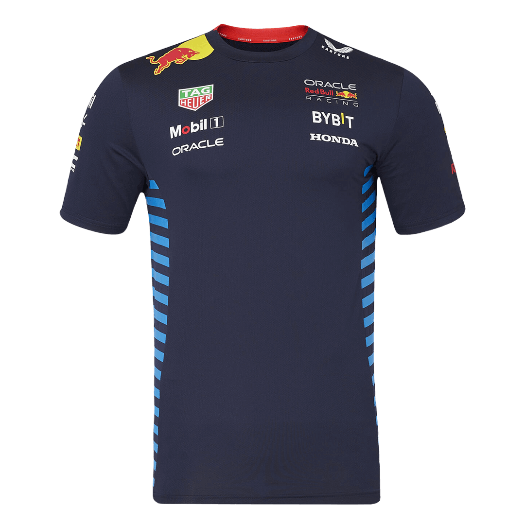Calidad Premium Camiseta de Red Bull F1 Racing Team Set up T-Shirt - Navy Hombre Azul Profundo - camisetasfutbol