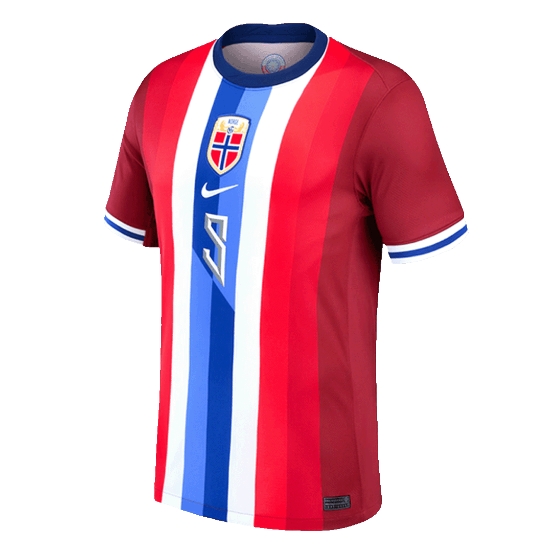 Camiseta HAALAND #9 Noruega Euro 2024 Primera Equipación Local Hombre ...