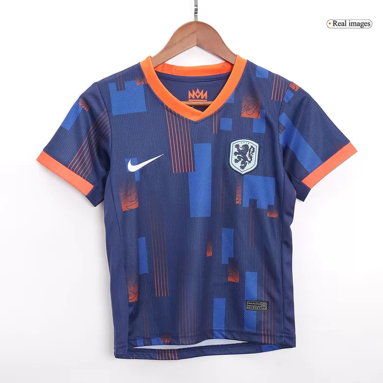 Miniconjunto Holanda Euro 2024 Segunda Equipación Visitante Niño (Camiseta + Pantalón Corto) - camisetasfutbol