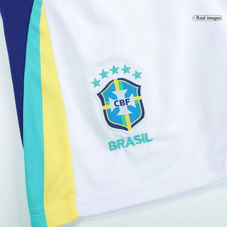 Miniconjunto Brazil Copa América 2024 Segunda Equipación Visitante Niño (Camiseta + Pantalón Corto) - camisetasfutbol