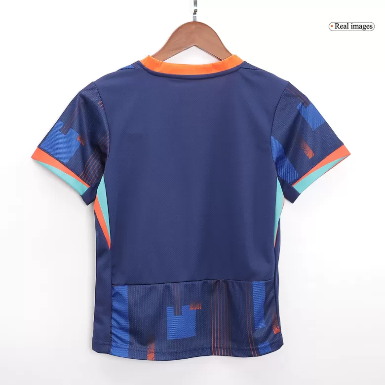 Miniconjunto Holanda Euro 2024 Segunda Equipación Visitante Niño (Camiseta + Pantalón Corto) - camisetasfutbol