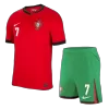 Calidad Premium Conjunto RONALDO #7 Portugal Euro 2024 Primera Equipación Local Hombre (Camiseta + Pantalón Corto) - camisetasfutbol