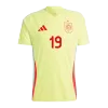 Camiseta LAMINE YAMAL #19 España Euro 2024 Segunda Equipación Visitante Hombre - Versión Hincha - camisetasfutbol