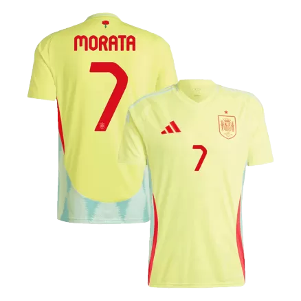 Camiseta MORATA #7 España Euro 2024 Segunda Equipación Visitante Hombre - Versión Hincha - camisetasfutbol