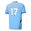 Calidad Premium Camiseta DE BRUYNE #17 Manchester City 2024/25 Primera Equipación Local Hombre - Versión Hincha - camisetasfutbol