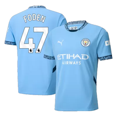 Calidad Premium Camiseta FODEN #47 Manchester City 2024/25 Primera Equipación Local Hombre - Versión Hincha - camisetasfutbol