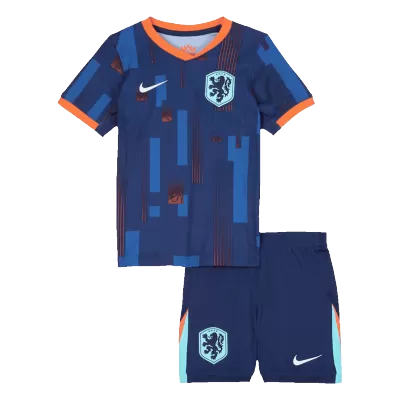 Miniconjunto Holanda Euro 2024 Segunda Equipación Visitante Niño (Camiseta + Pantalón Corto) - camisetasfutbol