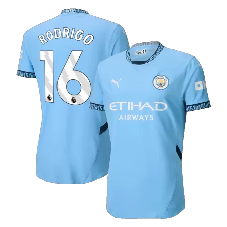 Camiseta RODRIGO #16 Manchester City 2024/25 Primera Equipación Local Hombre - Versión Hincha - camisetasfutbol