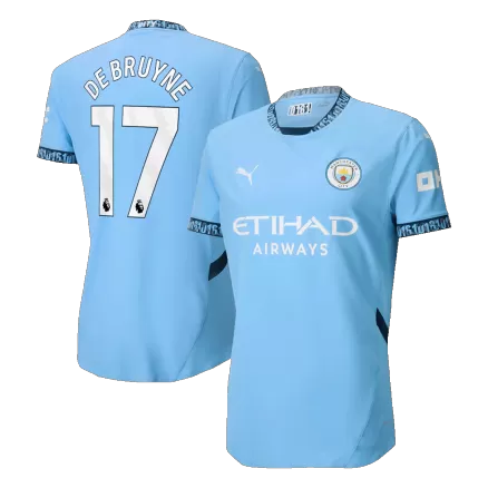 Camiseta DE BRUYNE #17 Manchester City 2024/25 Primera Equipación Local Hombre - Versión Hincha - camisetasfutbol