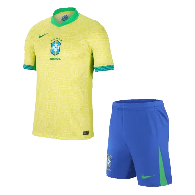 Calidad Premium Conjunto Brazil Copa América 2024 Primera Equipación Local Hombre (Camiseta + Pantalón Corto) - camisetasfutbol