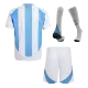 Miniconjunto Completo Argentina 2024 Primera Equipación Local Niño (Camiseta + Pantalón Corto + Calcetines) - camisetasfutbol