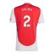Camiseta SALIBA #2 Arsenal 2024/25 Primera Equipación Local Hombre - Versión Hincha - camisetasfutbol