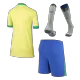 Miniconjunto Completo Brazil Copa América 2024 Primera Equipación Local Niño (Camiseta + Pantalón Corto + Calcetines) - camisetasfutbol