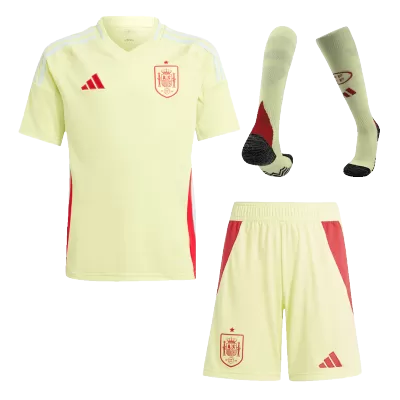 Miniconjunto Completo España Euro 2024 Segunda Equipación Visitante Niño (Camiseta + Pantalón Corto + Calcetines) - camisetasfutbol