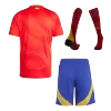 Conjunto Completo España Euro 2024 Primera Equipación Local Hombre (Camiseta + Pantalón Corto + Calcetines) - camisetasfutbol