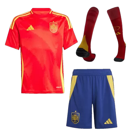 Miniconjunto Completo España Euro 2024 Primera Equipación Local Niño (Camiseta + Pantalón Corto + Calcetines) - camisetasfutbol