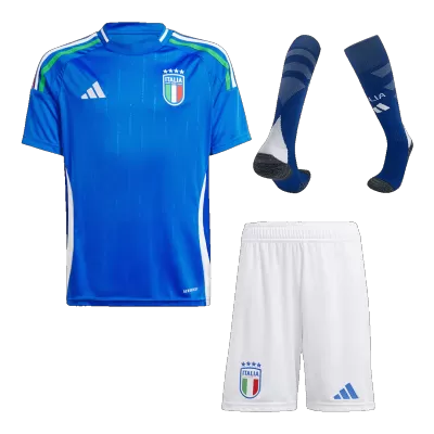 Miniconjunto Completo Italia Euro 2024 Primera Equipación Local Niño (Camiseta + Pantalón Corto + Calcetines) - camisetasfutbol