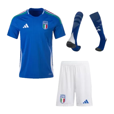 Calidad Premium Conjunto Completo Italia Euro 2024 Primera Equipación Local Hombre (Camiseta + Pantalón Corto + Calcetines) - camisetasfutbol