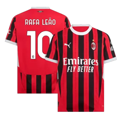 Camiseta RAFA LEÃO #10 AC Milan 2024/25 Primera Equipación Local Hombre - Versión Hincha - camisetasfutbol