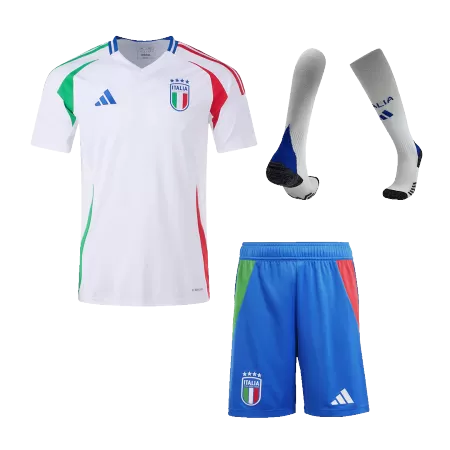 Calidad Premium Conjunto Completo Italia Euro 2024 Segunda Equipación Visitante Hombre (Camiseta + Pantalón Corto + Calcetines) - camisetasfutbol