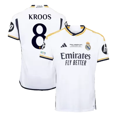 UCL FINAL Calidad Premium UCL Camiseta KROOS #8 Real Madrid 2023/24 Primera Equipación Local Hombre - Versión Hincha - camisetasfutbol