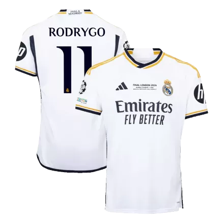 UCL FINAL Calidad Premium UCL Camiseta RODRYGO #11 Real Madrid 2023/24 Primera Equipación Local Hombre - Versión Hincha - camisetasfutbol