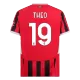 Camiseta THEO #19 AC Milan 2024/25 Primera Equipación Local Hombre - Versión Hincha - camisetasfutbol