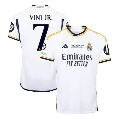 UCL FINAL Calidad Premium UCL Camiseta VINI JR. #7 Real Madrid 2023/24 Primera Equipación Local Hombre - Versión Hincha - camisetasfutbol