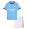 Miniconjunto Manchester City 2024/25 Primera Equipación Local Niño (Camiseta + Pantalón Corto) - camisetasfutbol