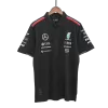 Camiseta Tipo Polo de Mercedes AMG Petronas F1 Racing Team Polo Black 2024 Hombre Negro - camisetasfutbol