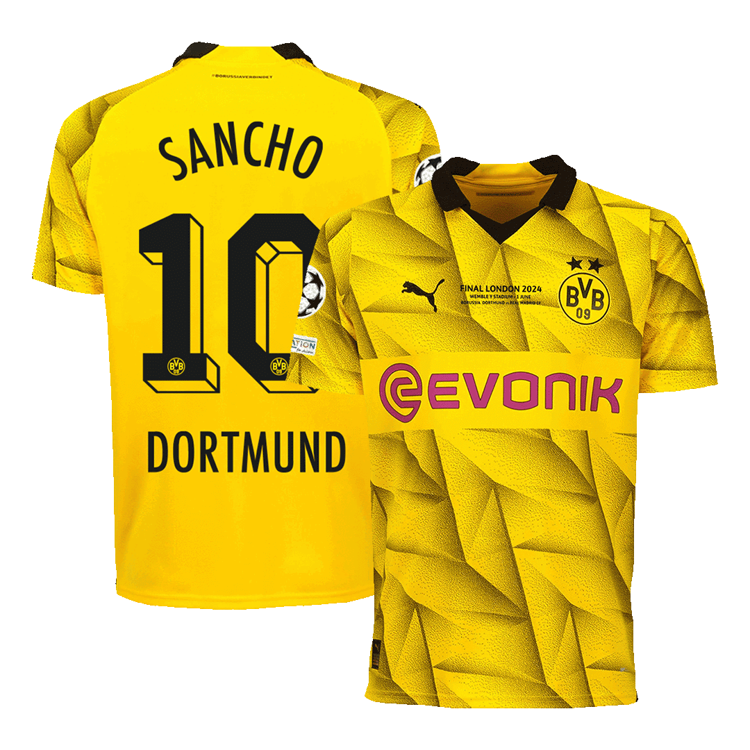 UCL Camiseta SANCHO 10 Borussia Dortmund 2023 24 Tercera Equipacion Hombre Version Hincha CamisetasFutbol.mx