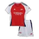 Miniconjunto Completo Arsenal 2024/25 Primera Equipación Local Niño (Camiseta + Pantalón Corto + Calcetines) - camisetasfutbol