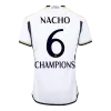 Calidad Premium Camiseta NACHO #6 CHAMPIONS Real Madrid 2023/24 Primera Equipación Local Hombre - Versión Hincha - camisetasfutbol