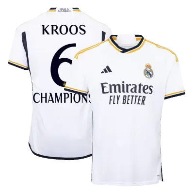 Calidad Premium Camiseta KROOS #6 CHAMPIONS Real Madrid 2023/24 Primera Equipación Local Hombre - Versión Hincha - camisetasfutbol