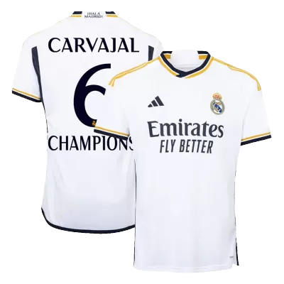 Calidad Premium Camiseta CARVAJAL #6 CHAMPIONS Real Madrid 2023/24 Primera Equipación Local Hombre - Versión Hincha - camisetasfutbol