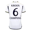 Calidad Premium Camiseta KROOS #6 CHAMPIONS Real Madrid 2023/24 Primera Equipación Local Hombre - Versión Hincha - camisetasfutbol