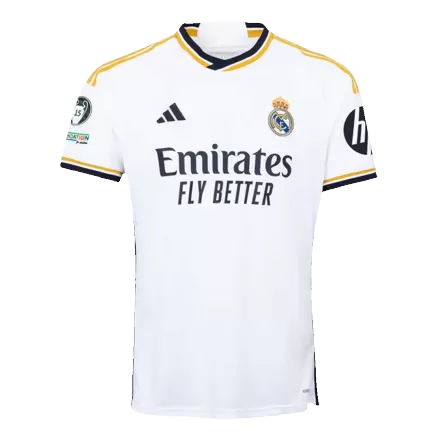 Calidad Premium UCL Champion 15 Camiseta Real Madrid 2023/24 Primera Equipación Local Hombre Talla Grande (4XL-5XL ) - Versión Hincha - camisetasfutbol