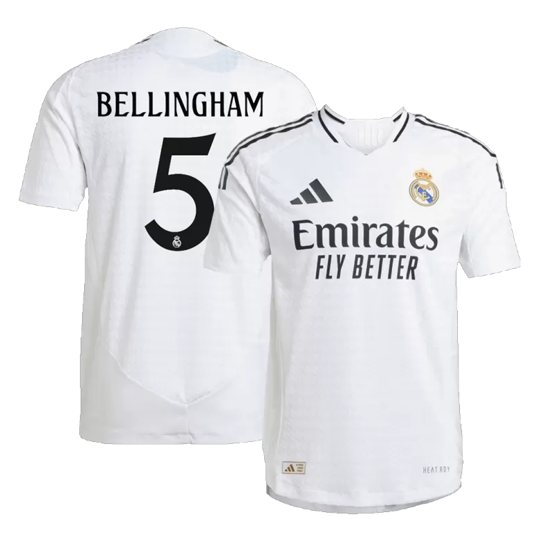 Camiseta Auténtica BELLINGHAM #5 Real Madrid 2024/25 Primera Equipación Local Hombre - Versión Jugador - camisetasfutbol