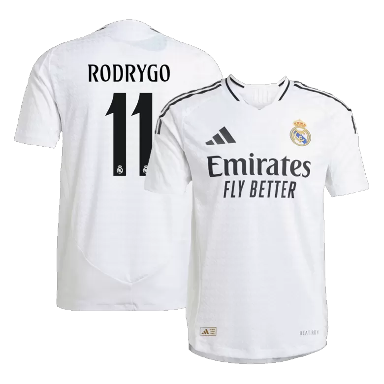 Camiseta Auténtica RODRYGO #11 Real Madrid 2024/25 Primera Equipación Local Hombre - Versión Jugador - camisetasfutbol