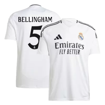 Calidad Premium Camiseta BELLINGHAM #5 Real Madrid 2024/25 Primera Equipación Local Hombre - Versión Hincha - camisetasfutbol