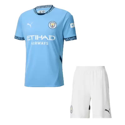 Calidad Premium Conjunto Manchester City 2024/25 Primera Equipación Local Hombre (Camiseta + Pantalón Corto) - camisetasfutbol