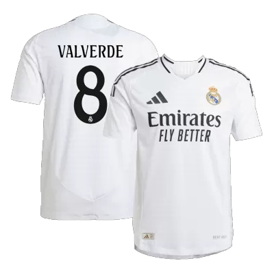 Calidad Premium Camiseta Auténtica VALVERDE #8 Real Madrid 2024/25 Primera Equipación Local Hombre - Versión Jugador - camisetasfutbol